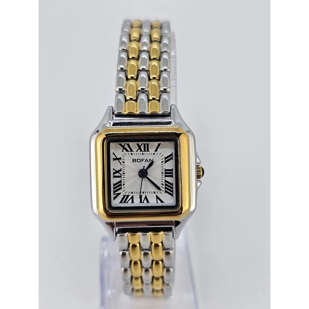Women's Analog Watch 26MM Cream Dial Two Tone Bracelet‎ Bands 7